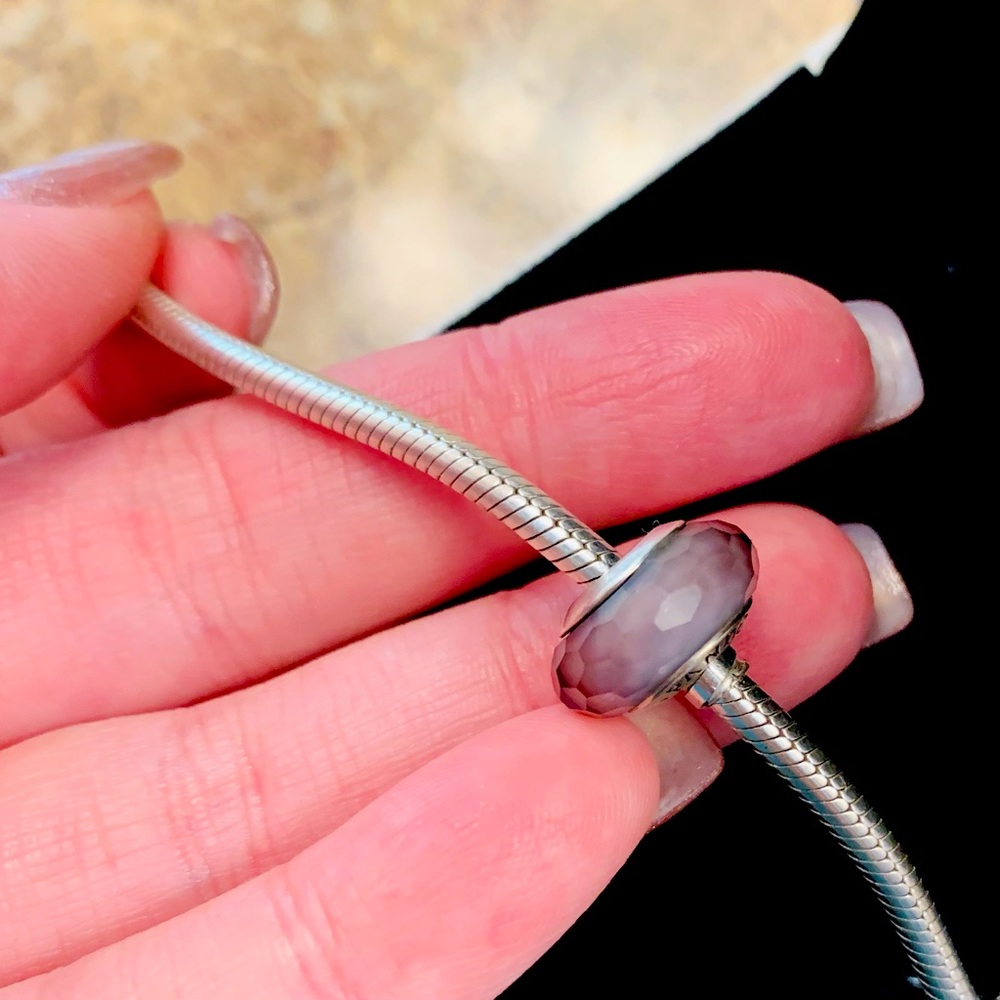 Authentic Pandora Purple Glass Bead